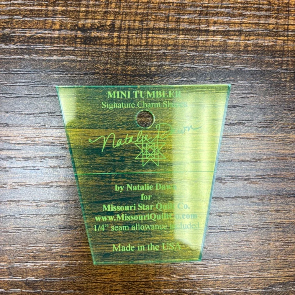 Missouri Star Quilt Co Template Set Dresden Plate Rhombus Mini Tumbler NeonGreen
